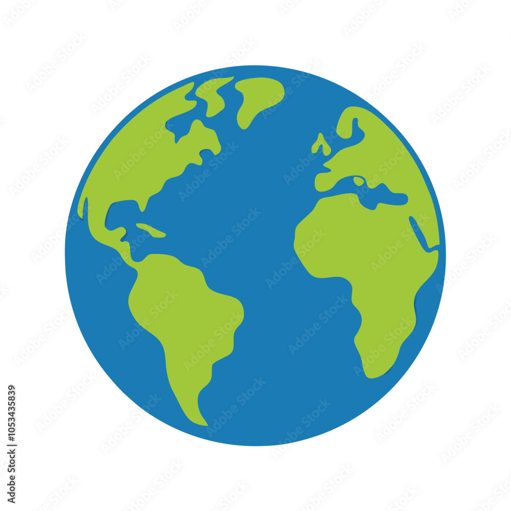 A stylized representation of the Earth vector A stylized representation of the Earth vector
