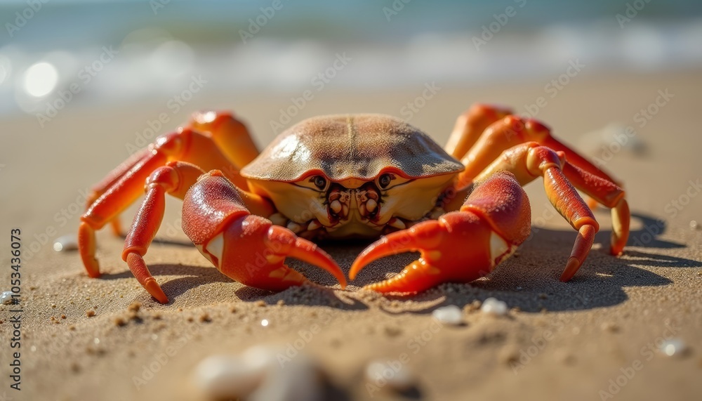 Powerful presence on the sandy beach Powerful presence on the sandy beach