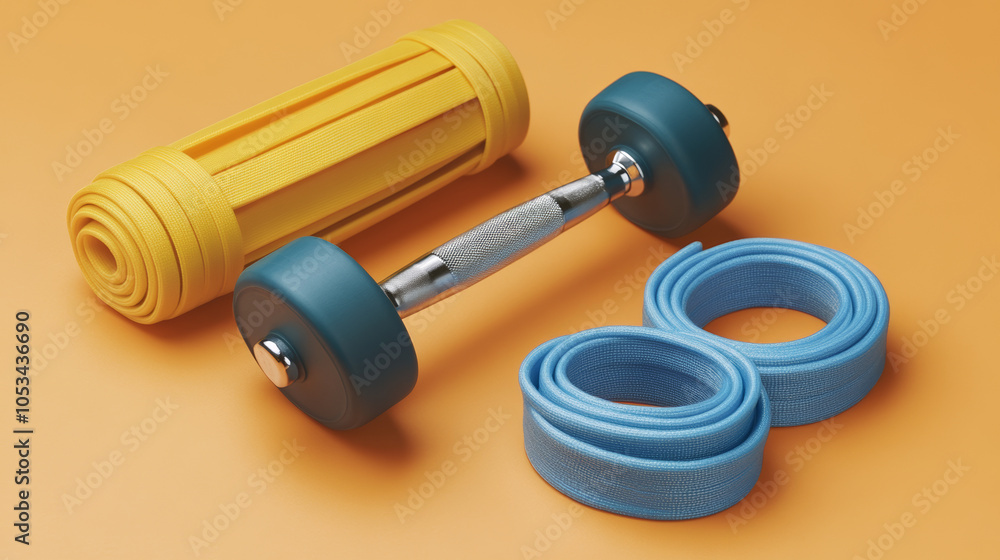 dumbbells on a white background dumbbells on a white background