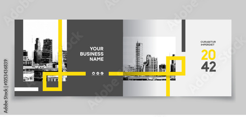 City Background Business Book Cover Design Template