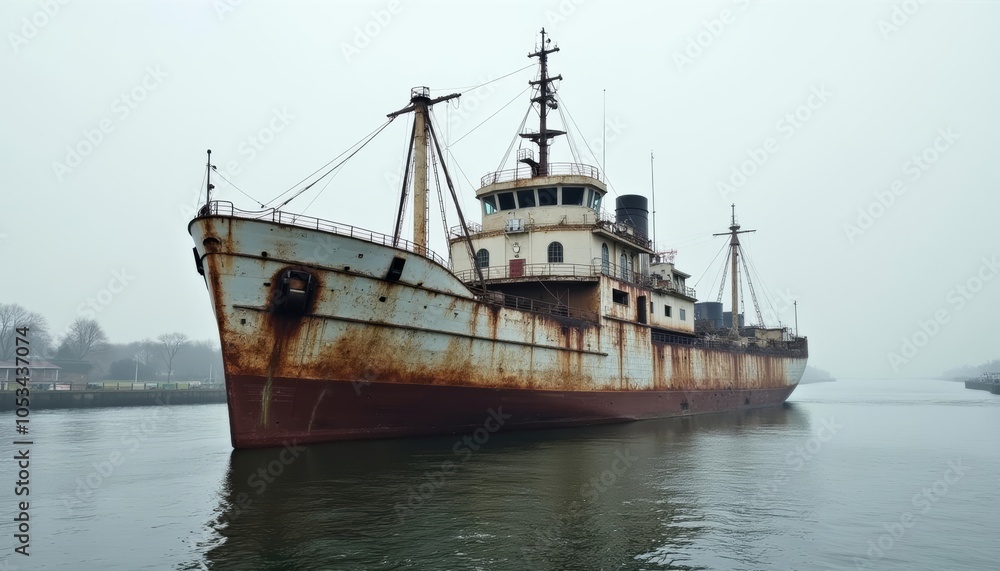  Rusty old ship a testament to the passage of time