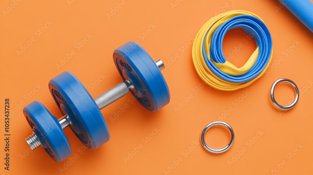 dumbbells on a white background dumbbells on a white background