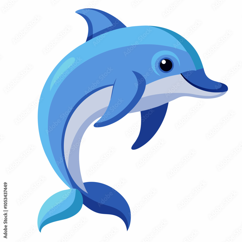 Fototapeta premium dolphin isolated on white background