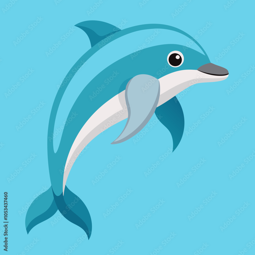 Obraz premium dolphin isolated on white background
