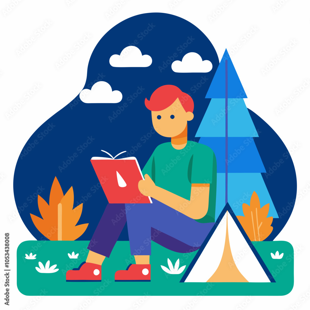 Fototapeta premium boy with a book