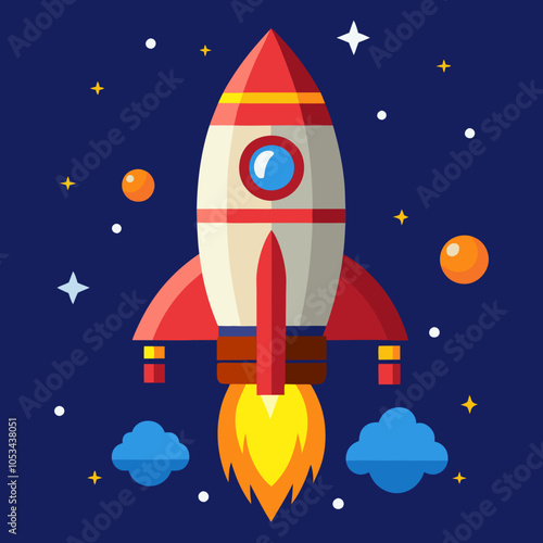 rocket in the sky