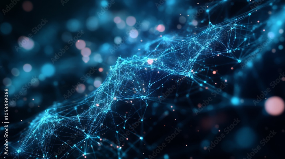 A mesmerizing abstract image of a glowing blue network, capturing the essence of interconnectedness and digital technology. A mesmerizing abstract image of a glowing blue network, capturing the essence of interconnectedness and digital technology.