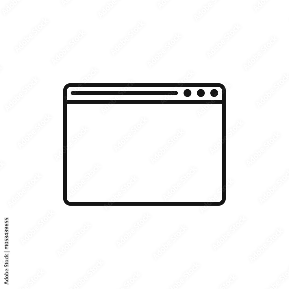 Browser window icon vector set collection for web Browser window icon vector set collection for web