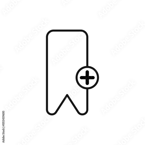 Bookmark add icon vector set collection for web