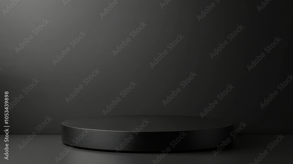 Mockup of a podium with a matte black metal base. Mockup of a podium with a matte black metal base.