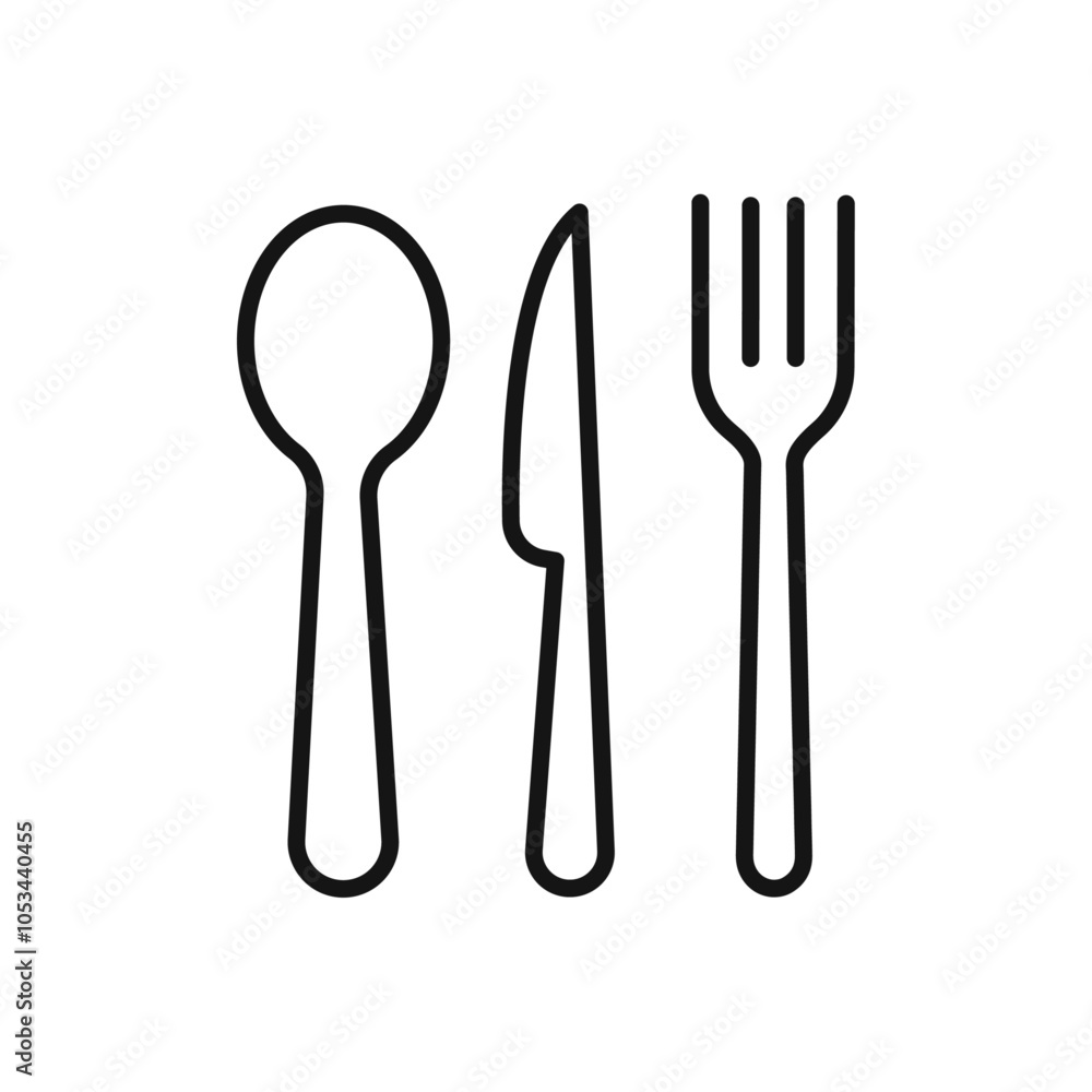 Cutlery icon vector set collection for web Cutlery icon vector set collection for web