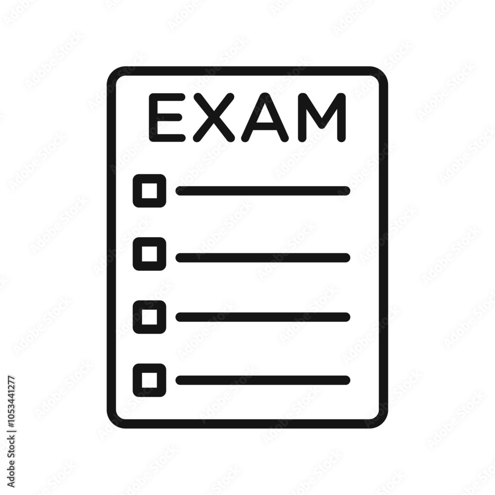Exam icon vector set collection for web Exam icon vector set collection for web
