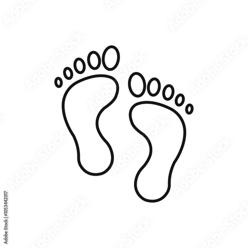 Foot icon vector set collection for web
