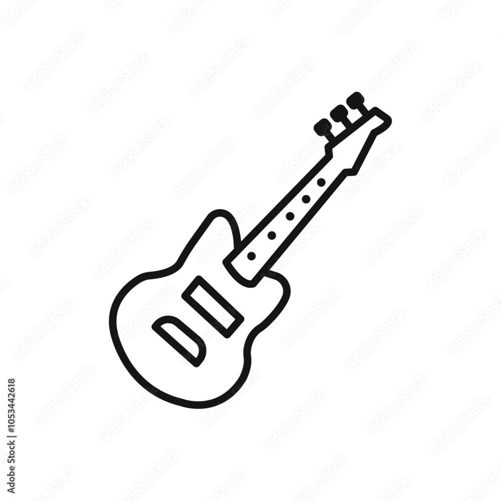 Fototapeta premium Guitar icon vector set collection for web