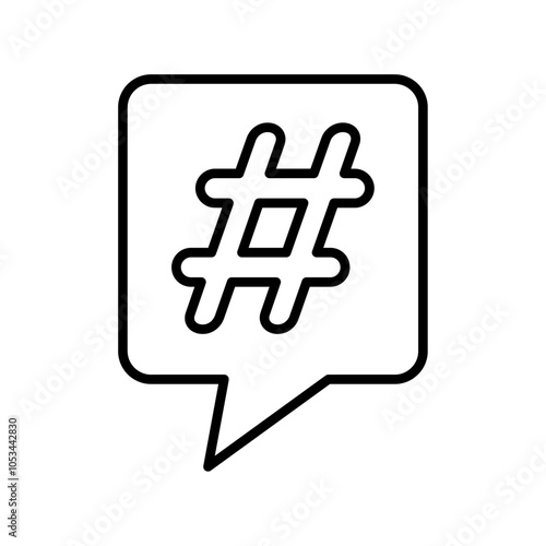 Hashtag icon vector set collection for web