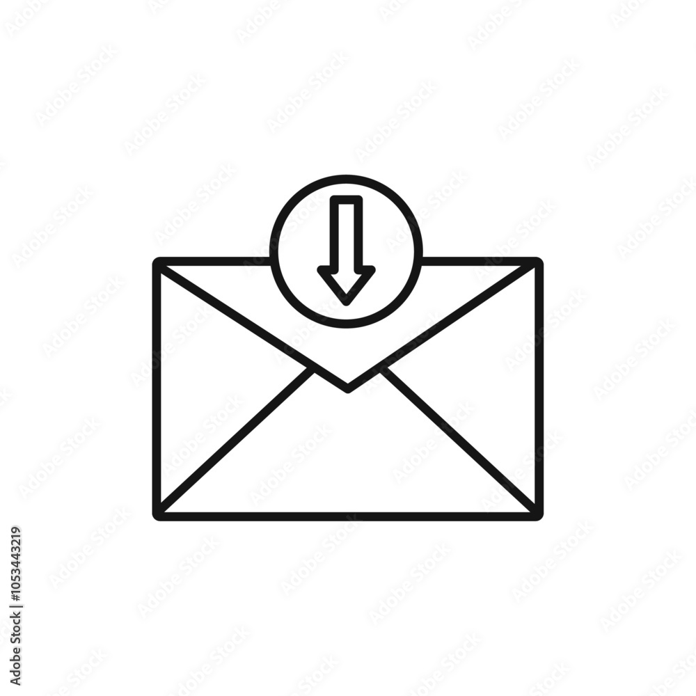 Inbox icon vector set collection for web Inbox icon vector set collection for web