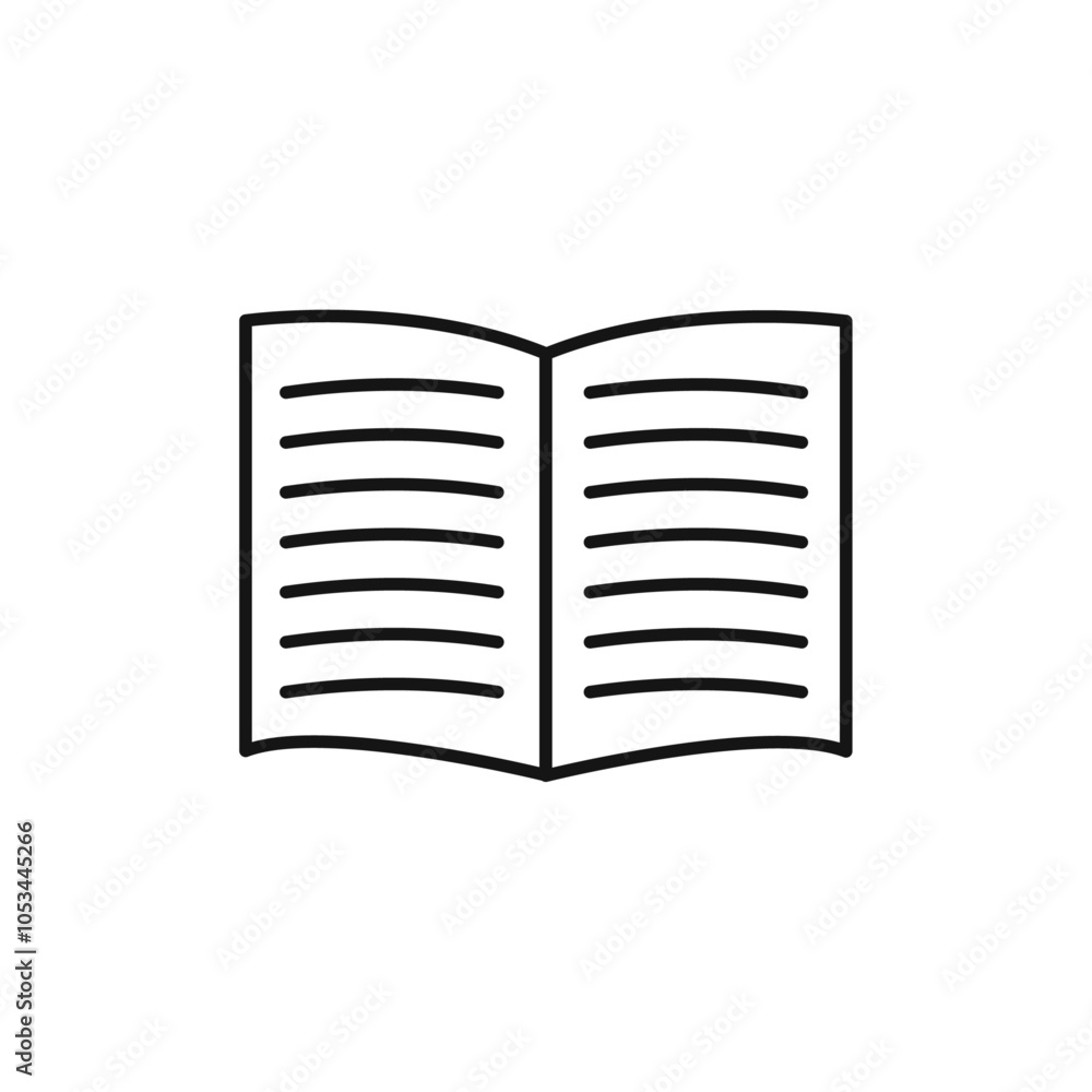 Open Book icon vector set collection for web Open Book icon vector set collection for web