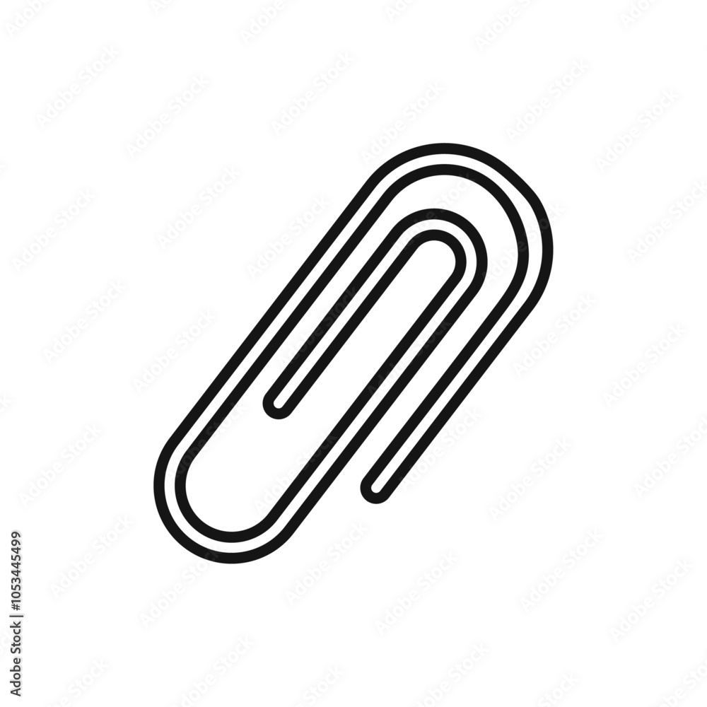 Paperclip icon vector set collection for web Paperclip icon vector set collection for web