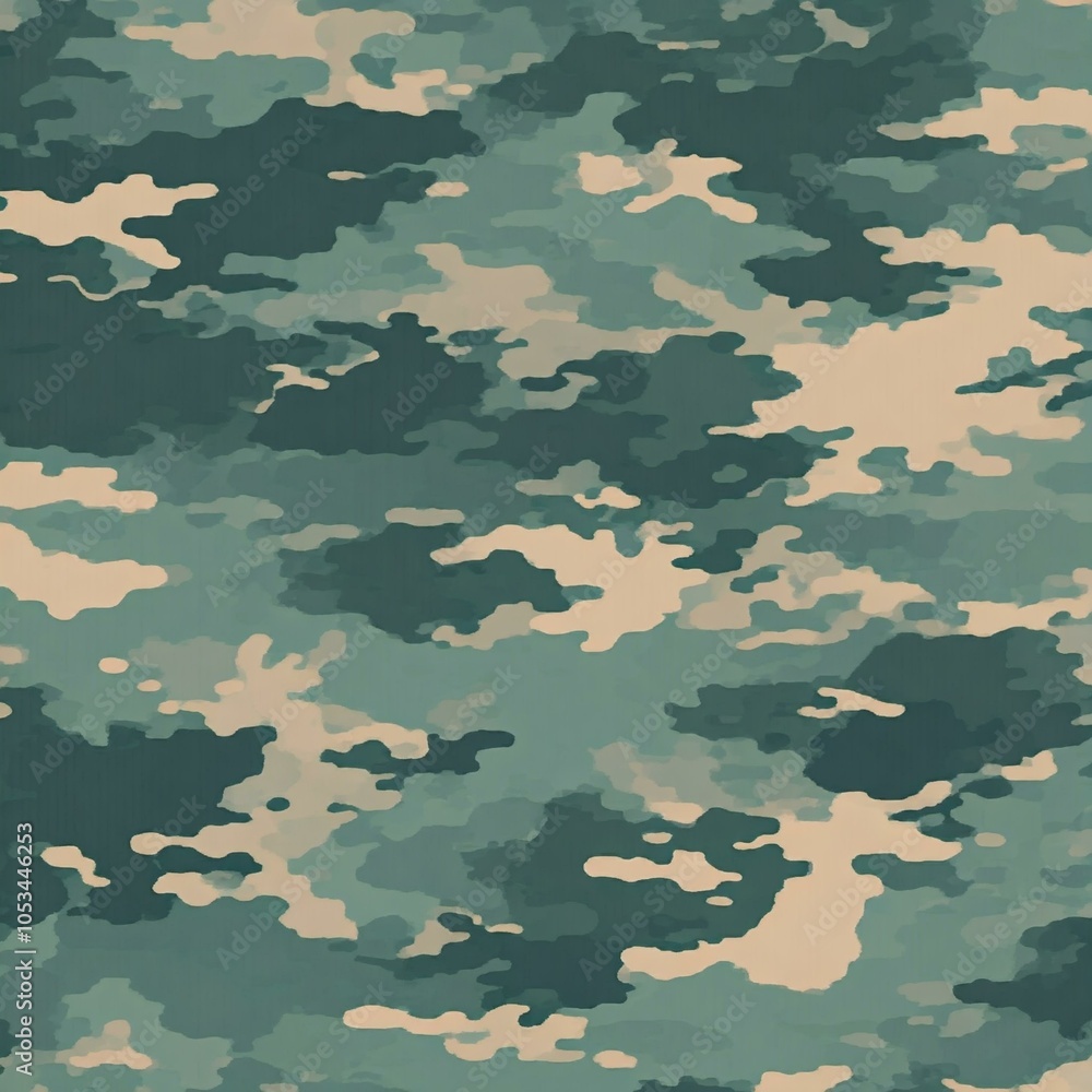 Camouflage pattern background with military textures in green and brown for clothing and textiles Camouflage pattern background with military textures in green and brown for clothing and textiles