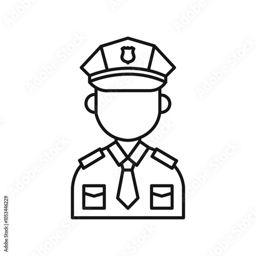 Police icon vector set collection for web