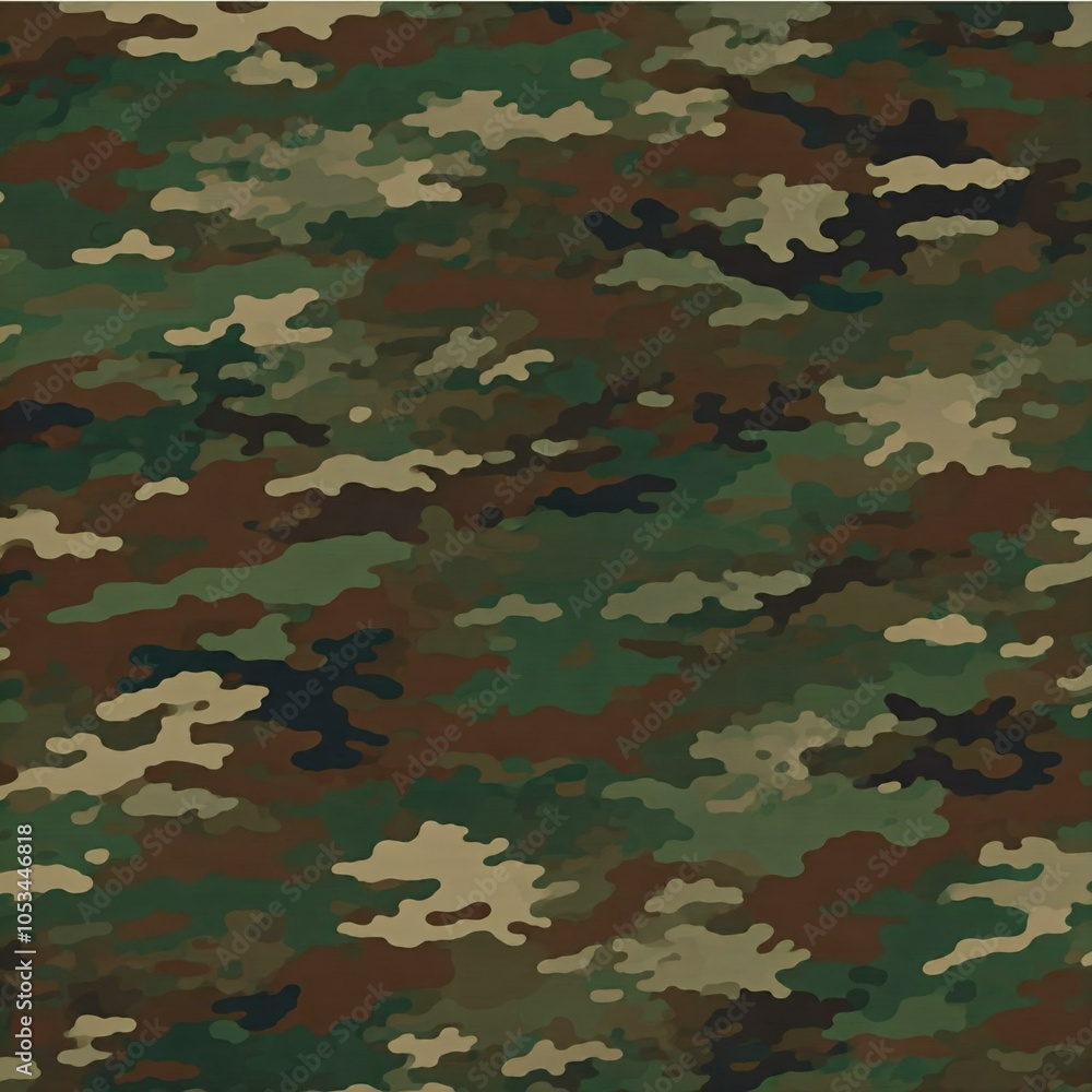 Camouflage pattern background with military textures in green and brown for clothing and textiles Camouflage pattern background with military textures in green and brown for clothing and textiles
