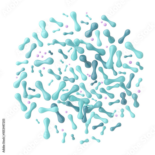 Принти на полотні probiotic lactobacillus bacteria for digestive health 3D icon
