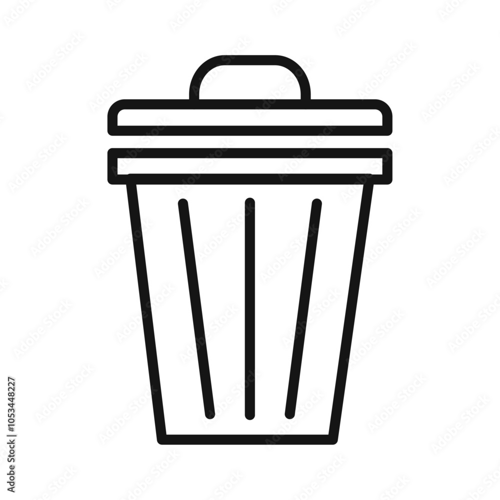 Trash Bin icon vector set collection for web Trash Bin icon vector set collection for web