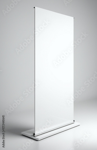 Professional standing banner display mockup for advertising and promotional design presentations