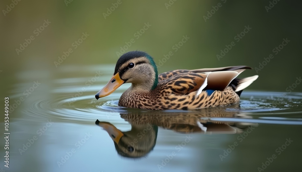 Peaceful moments in nature with a mallard duck Peaceful moments in nature with a mallard duck