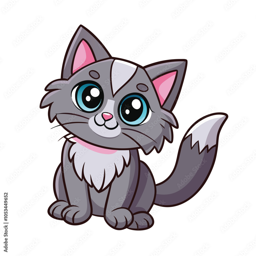 Cat mascot funny isolated vector illustration Cat mascot funny isolated vector illustration