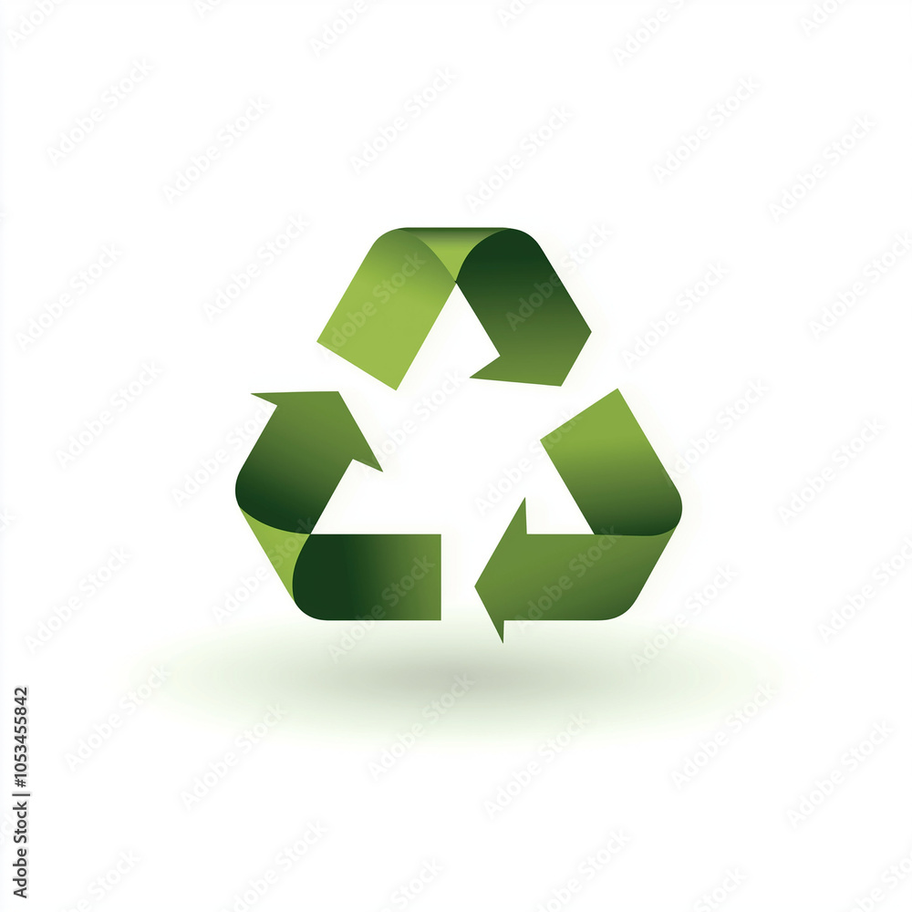 Fototapeta premium recycle symbol icon on a white background as a symbol for environmental change
