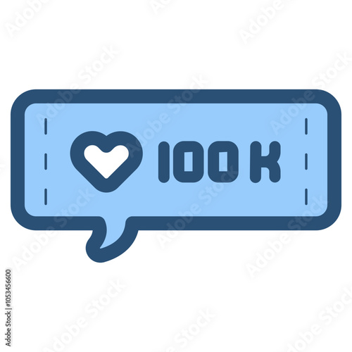 100k social media followers icon