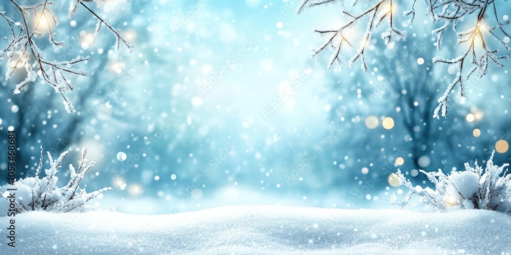 Winter Wonderland with Bokeh and Snow Effects Winter Wonderland with Bokeh and Snow Effects