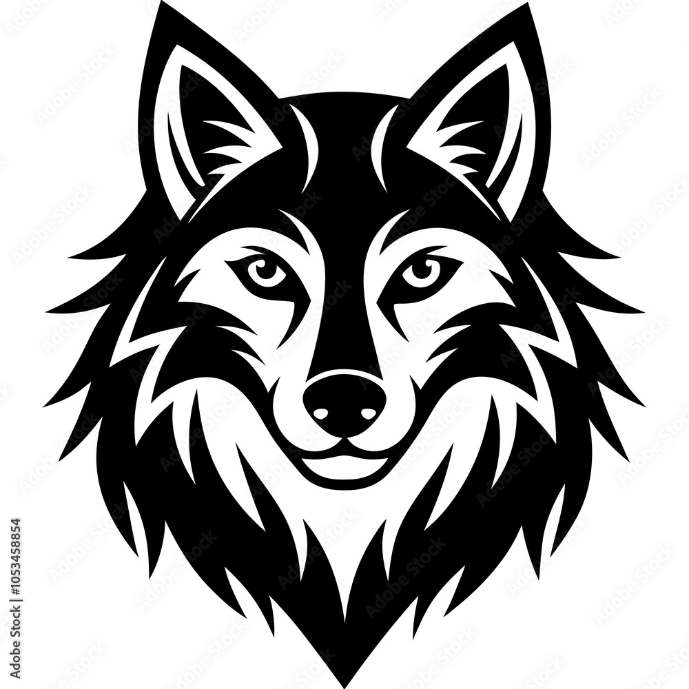 Fototapeta premium wolf head vector