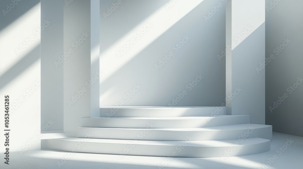 Podium mockup featuring a minimalist white finish. Podium mockup featuring a minimalist white finish.