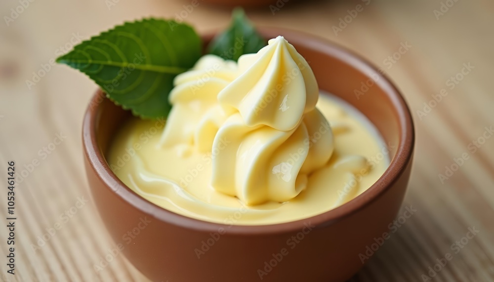 Deliciously creamy dessert ready to be savored Deliciously creamy dessert ready to be savored