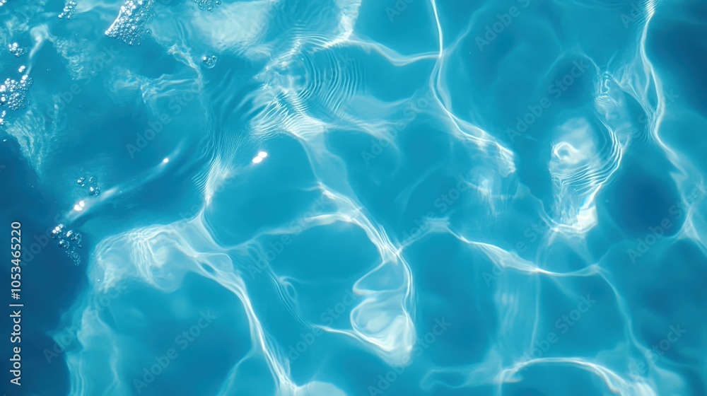 Crystal Clear Water Ripples in a Tranquil Pool Scene Crystal Clear Water Ripples in a Tranquil Pool Scene