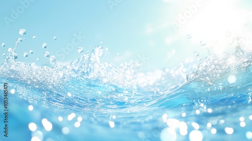 Vibrant Splash of Water with Sunlit Reflections