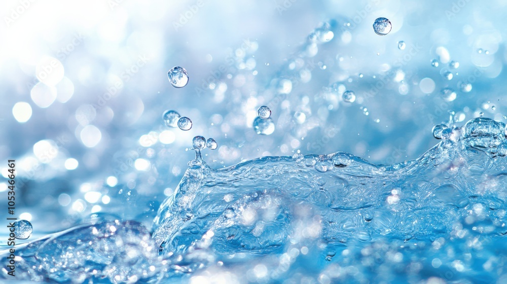 Dynamic Water Splash with Stunning Bokeh Effects Dynamic Water Splash with Stunning Bokeh Effects