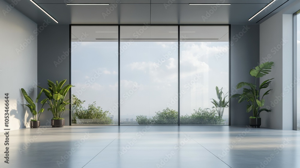Fototapeta premium Podium mockup featuring a modern glass panel.