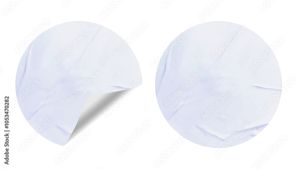 Blank Round Sticker for Mockup Template-6 Blank Round Sticker for Mockup Template-6