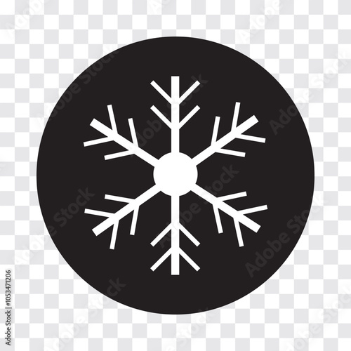 Snowflake icon. flat style snowflake icon vector illustration.