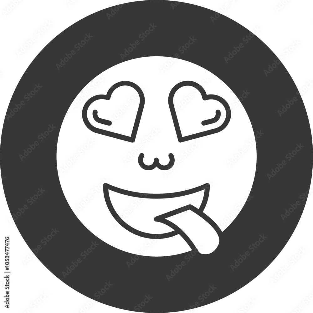 Heart Eyes Vector Icon Design Heart Eyes Vector Icon Design