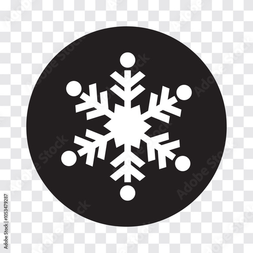 Snowflake icon. flat style snowflake icon vector illustration.