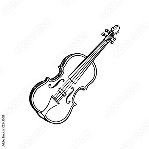 Violin Music Instruments Clipart Design - Music Equipment vector illustration