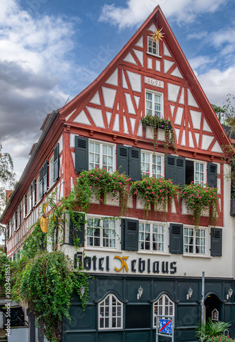 Altes Fachwerkhaus, Hotel Reblaus in der Ulmer Altstadt, Ulm, Baden-Württemberg, Deutschland photo