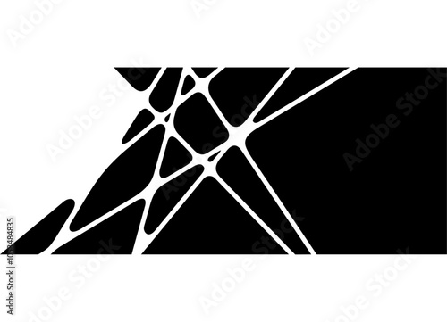 Abstract transition from black to white. Vector pattern of white lines on a black background. Modern design element. Textiles, interior decor, wall art. carpet. Masonry, web