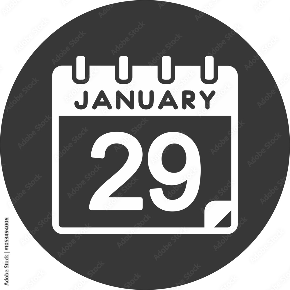 29 January Vector Icon Design 29 January Vector Icon Design