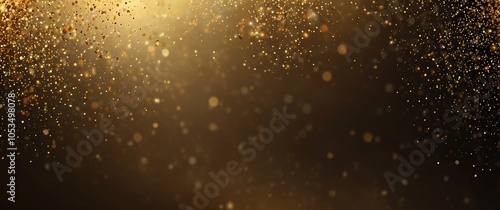 Wallpaper Mural Golden Glitter Celebration: A mesmerizing cascade of golden glitter dances in a spotlight, creating a festive and celebratory backdrop. Torontodigital.ca