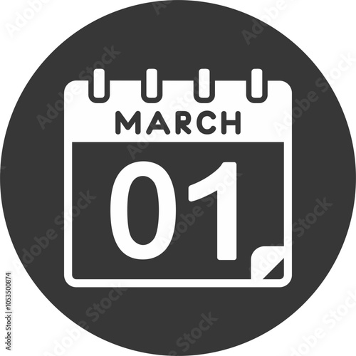 1 March Vector Icon Design